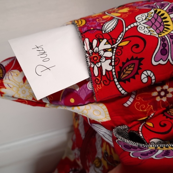 Purse Shoulder Messenger Crossbody Diaper Pockets Lightweight Cotton Floral Red - Picture 7 of 16